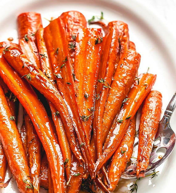 Honey Balsamic Roasted Heirloom Carrots, Toasted Walnut, Flat Leaf Parsley