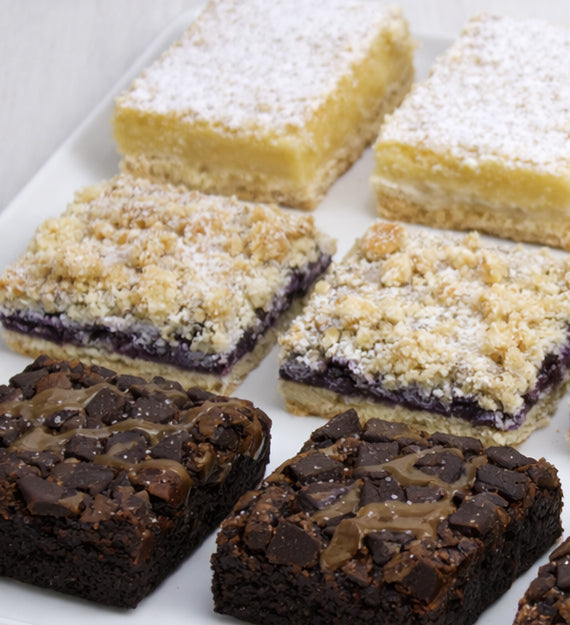 House Baked Cookie Bars – Lemon, Chocolate Caramel Sea Salt, Berry Streusel
