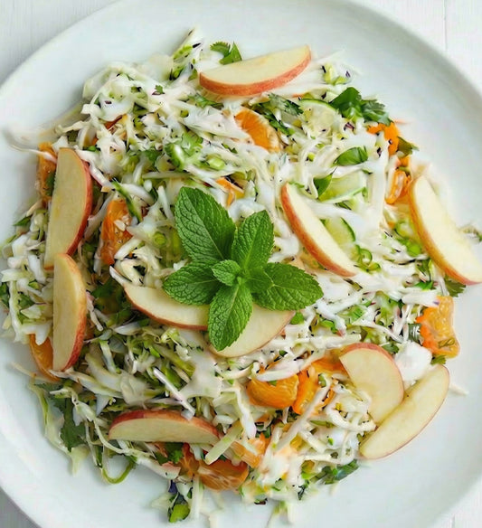 Shaved Fennel Slaw, Fuji Apple, Orange, Fresh Mint, Lemon Agave Vinaigrette