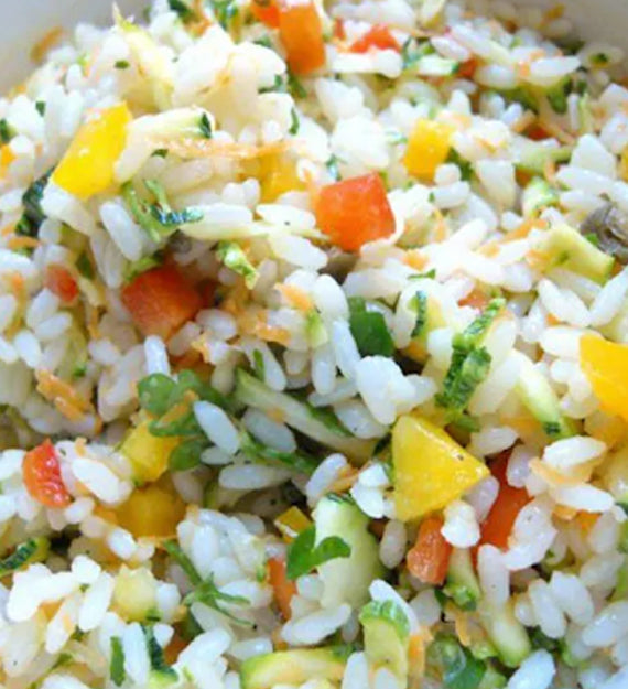 Jasmine Rice Pilaf, Roasted Vegetables, Herb Vinaigrette