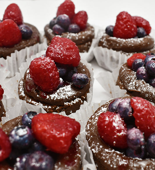 Flourless Chocolate Soufflé Cake with Dark Chocolate Ganache