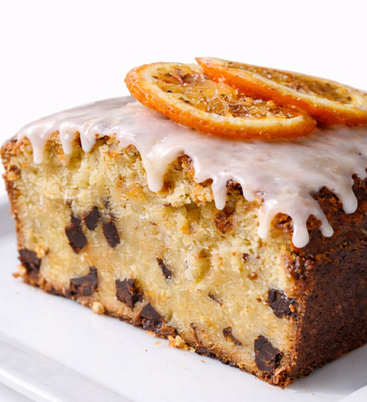 Dark Chocolate Candied Orange Pound Cake